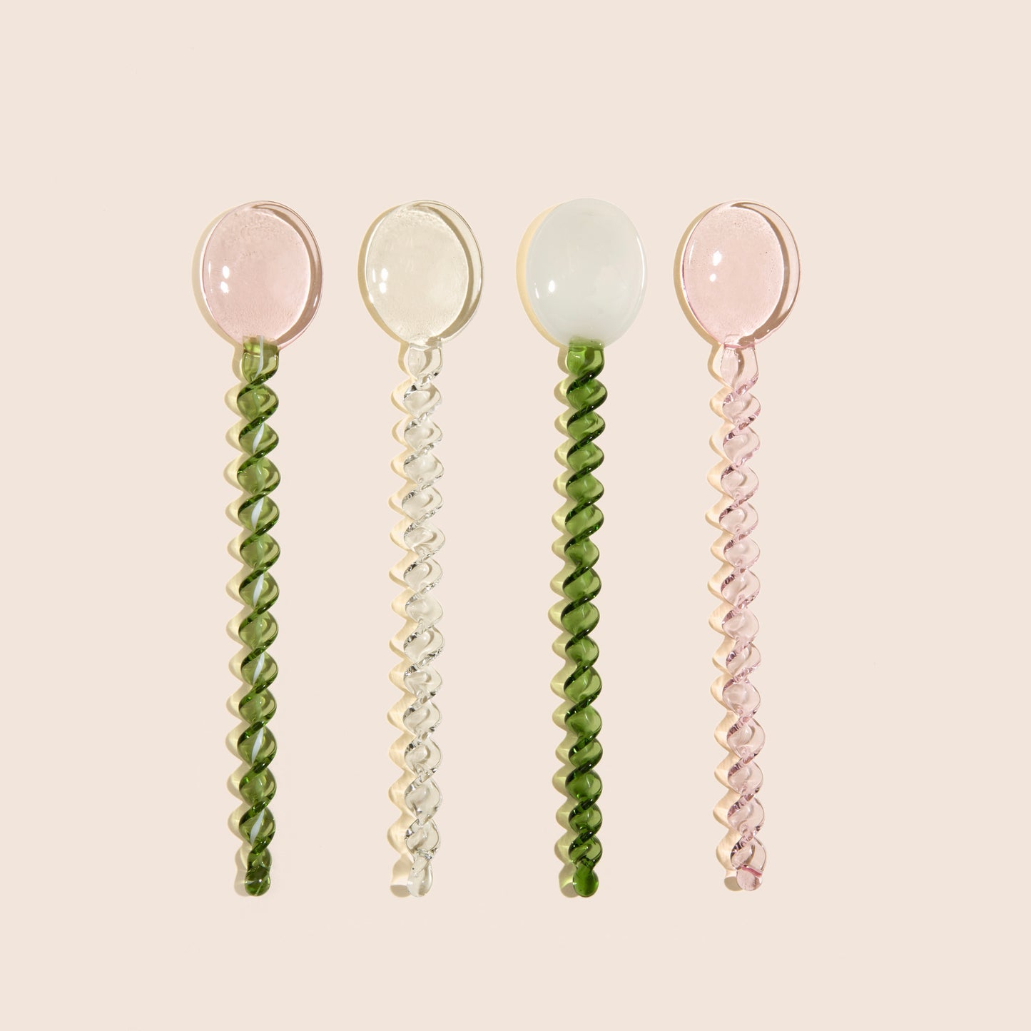 Glass Spoon Set x strawberry matcha